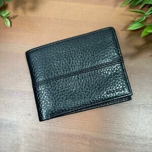 Cole Haan Men's Card Holder Wallet Black Leather